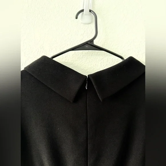 ** Rickie Freeman for Teri Jon Black Jackie-O Crepe Sheath Dress Size 4